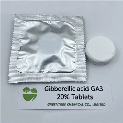 Táibléad Aigéad Gibberellic Ga3 20% Agraiceimiceach Méadú ar Thacar Torthaí
